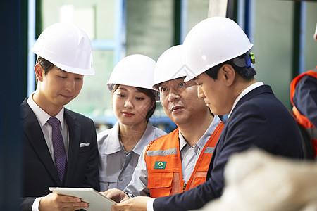 女企業家成年男子信息技術工廠商人經理圖片素材